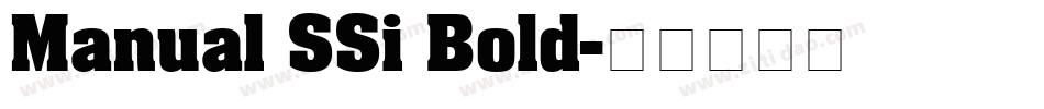 Manual SSi Bold字体转换